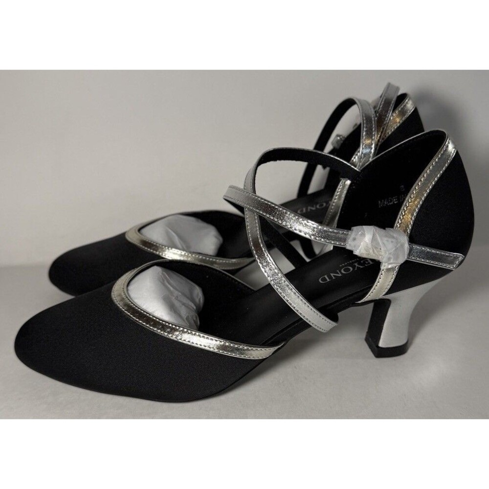 BABEYOND Women's Closed Toe Strappy Latin Dance Shoes HS225-1 Black Size 8 NEW